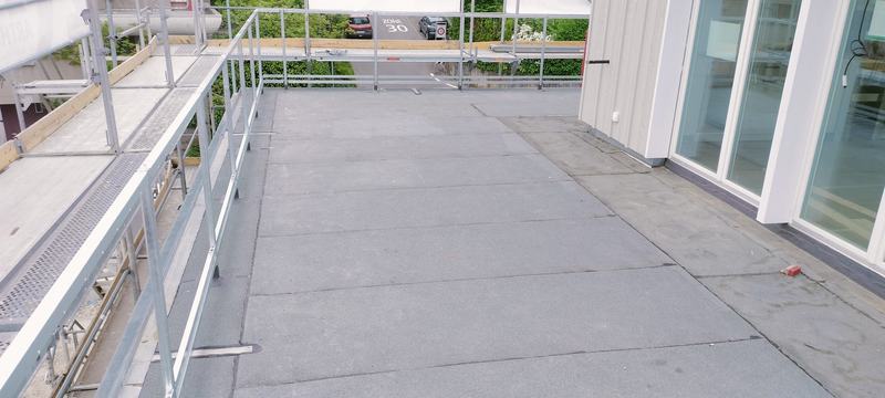 Terrassenabdichtung mit Gefälledämmung, Südseite